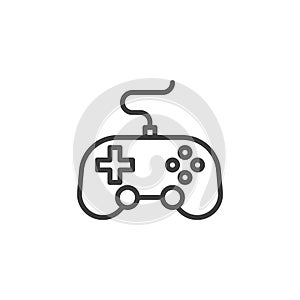 Video game controller line icon