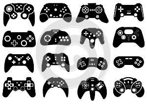 Video game controller wireless gamepad icon vector illustration silhouette