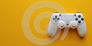 Video Game Controller on Yellow Background