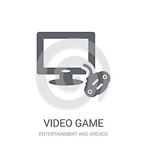 Video game icon. Trendy Video game logo concept on white background from Entertainment and Arcade collection