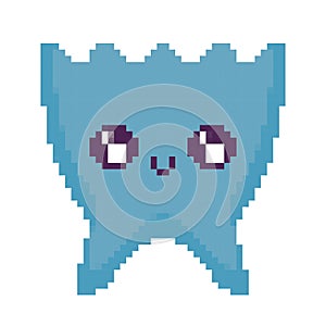 video game pixelate creature icon vector ilustrate