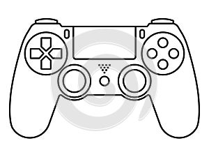 Video game ps4 controllers / gamepad -line art icons for apps and websites