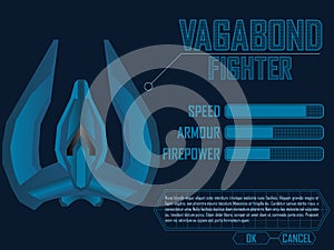 Video game space ship