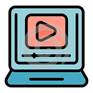 Video gamer icon vector flat