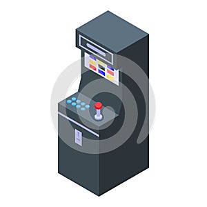 Video games habit icon, isometric style