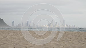 Video of the Gold Coast Skyline at Sunrise from the Beach