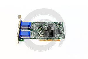 Video Graphics Array on white background photo