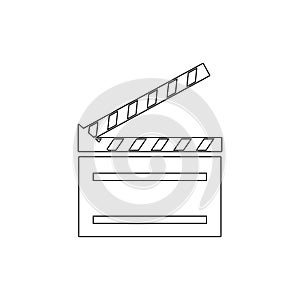video icon cinema sign. Media element icon. Element of media for mobile concept and web apps illustration. Thin line icon for webs