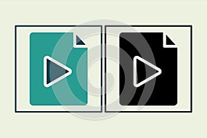 Video icon. icon related to UI elements. suitable for web site, app, user interfaces,element, printable etc. solid icon style.