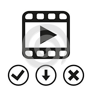 Video icon stock vector illustration flat design