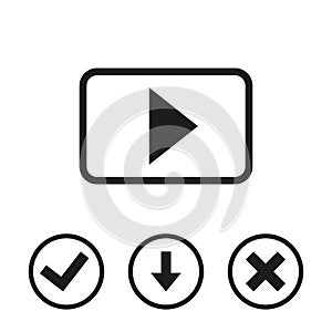 Video icon stock vector illustration flat design