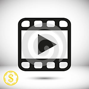 Video icon stock vector illustration flat design