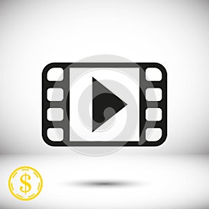 Video icon stock vector illustration flat design