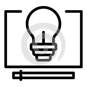 Video idea tutorial icon outline vector. Screen distance