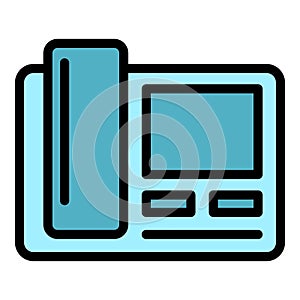 Video intercom camera icon vector flat