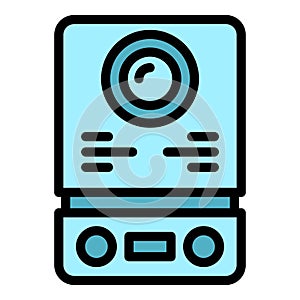 Video intercom entrance icon vector flat