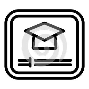 Video lesson icon outline vector. Study course