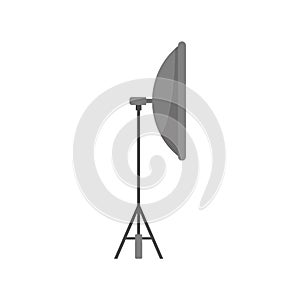 Video light stand icon flat isolated vector