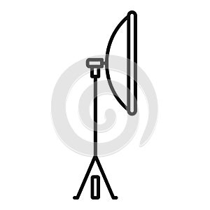 Video light stand icon, outline style
