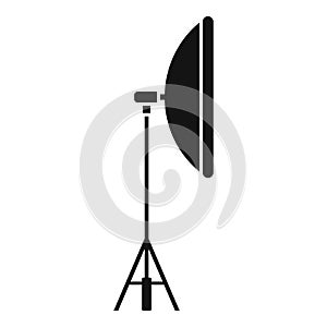 Video light stand icon, simple style