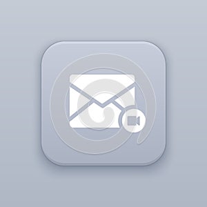 Video mail button, best vector