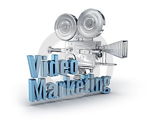 Video Marketing 3d word concept