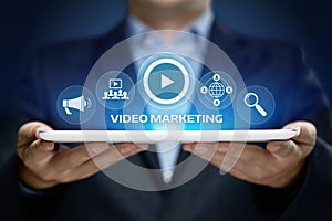 Video Marketing Advertising Businesss Internet Network Technology Concept