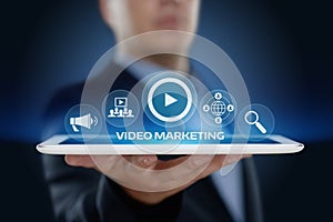 Video Marketing Advertising Businesss Internet Network Technology Concept