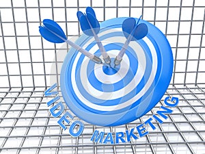 Video Marketing: arrows hitting the center of target