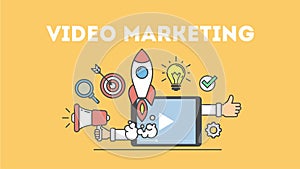 Video marketing concept.