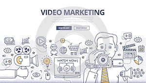 Video Marketing Doodle Concept