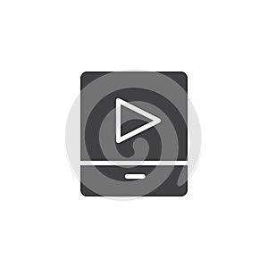 Video media player vector icon