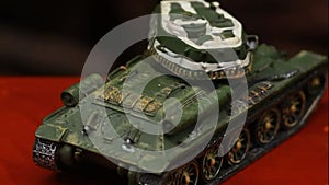 Video miniature main battle tank T-34 from world war 2