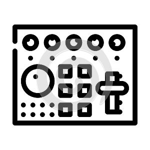 video mixer line icon vector illustration flat