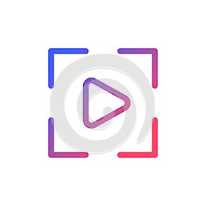 Video mode pixel perfect gradient linear ui icon