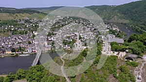 Video of Moselle river and famous German wine town Traben-Trarbach in Rhineland-Palatinate