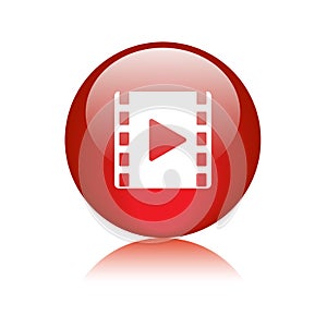 Movie video logo button photo