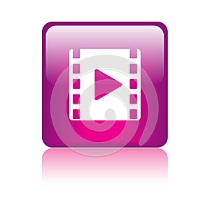 Movie video logo button photo