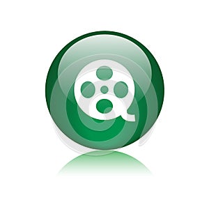 Video movie icon web button photo