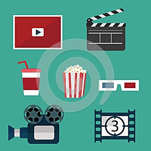 Video and Movie icons set