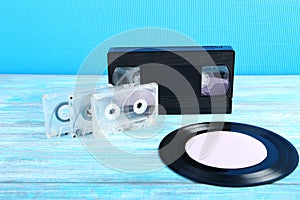 video and music cassette tapes