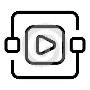 Video online share icon outline vector. Viral content photo