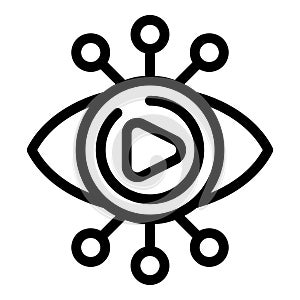 Video online visual care icon outline vector. Viral mobile photo