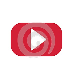 Video play button vector illustration icon isolated on white
