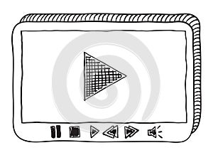 Video player doodle photo