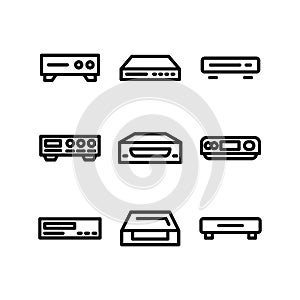 Video player icon or logo isolated sign symbol vector illustration