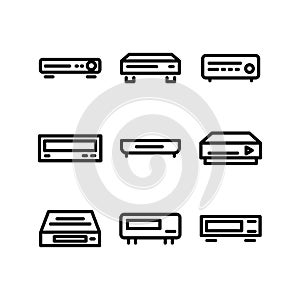 Video player icon or logo isolated sign symbol vector illustration