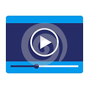 Video player isolated icon, multimedia concept