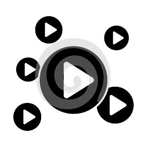 Video player Isolated Vector icon that can be easily modified or edited