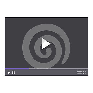Video player showing streaming bar, play button, and progress bar